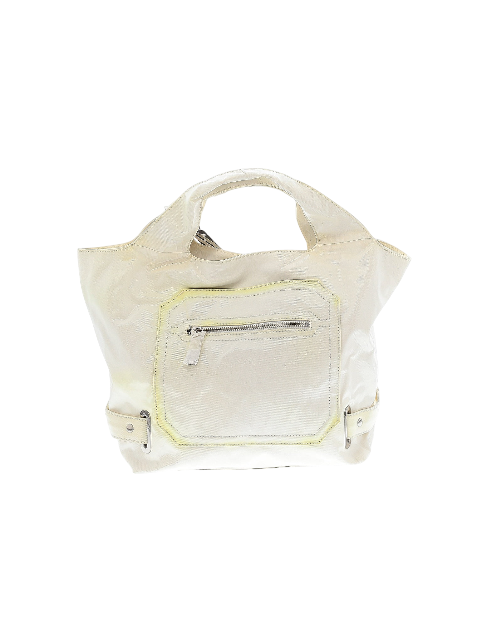 White, ivory Satchel by Maxx New York